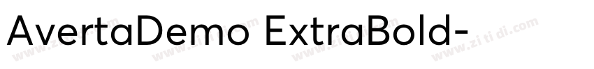 AvertaDemo ExtraBold字体转换